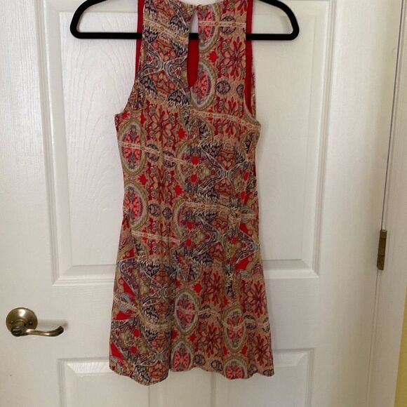 Lulus Sleeveless Paisley Women's Midi Dress Red Size Small - Picture 3 of 6
